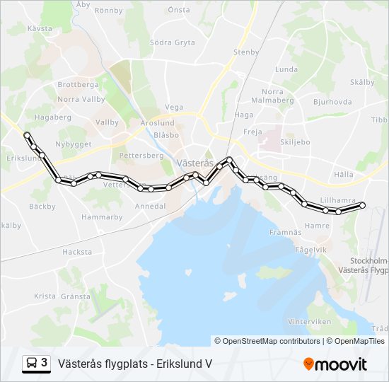 3 bus Line Map