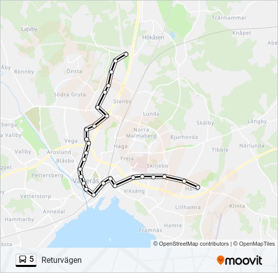 5 bus Line Map