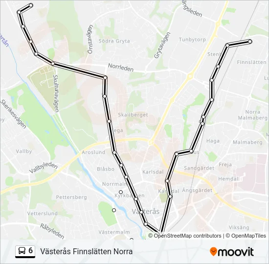 6 Bus Line Map