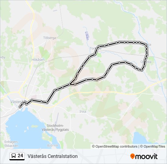 24 bus Line Map