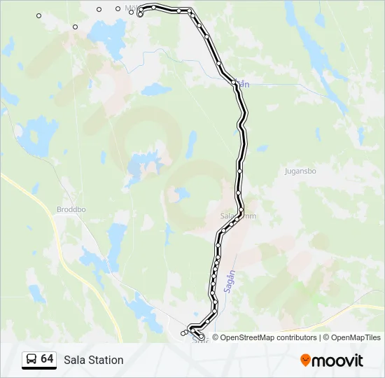 64 Bus Line Map