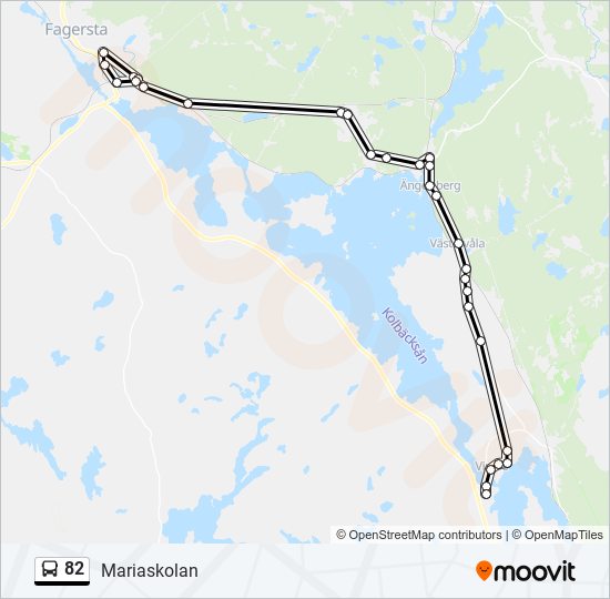 82 bus Line Map