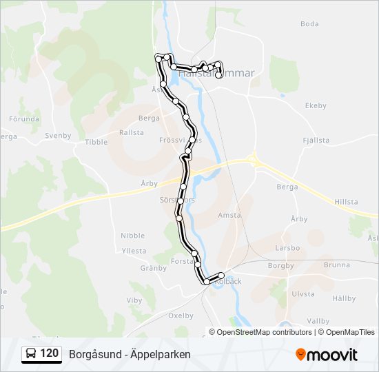 120 Route: Schedules, Stops & Maps - Kolbäck Station (updated)