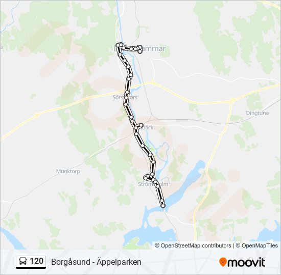 120 bus Line Map