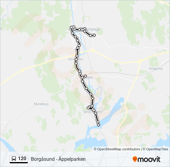 120 bus Line Map