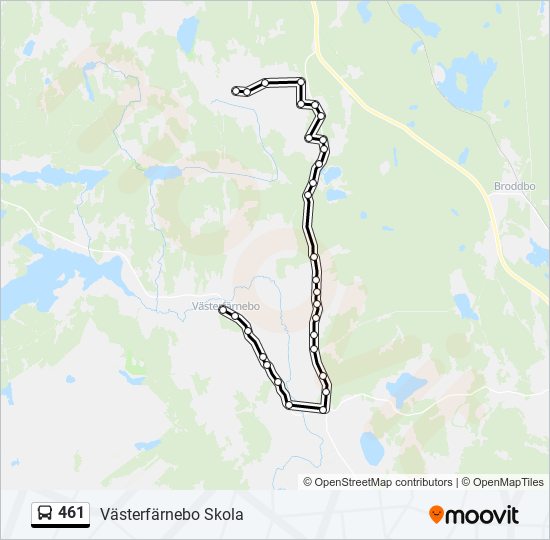 461 Rutt Tidtabeller, Hållplatser & Kartor Västerfärnebo Skola