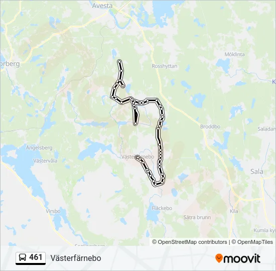 461 Bus Line Map