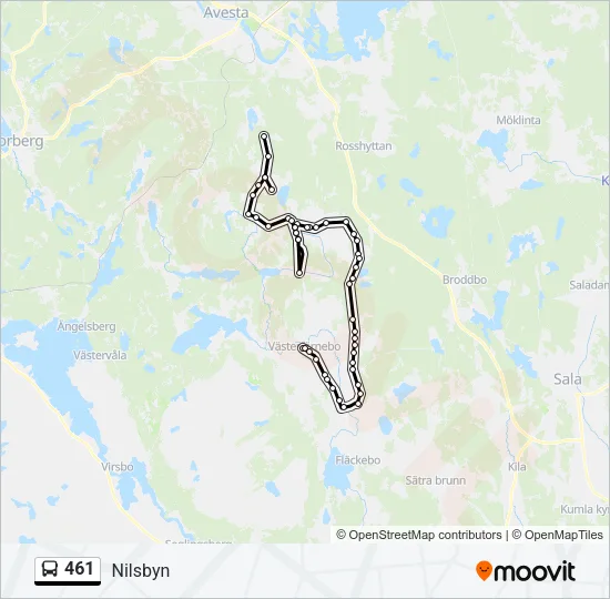 461 Bus Line Map