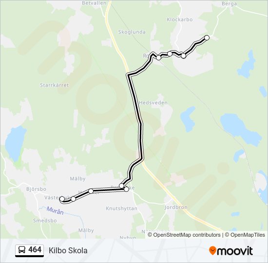 464 bus Line Map