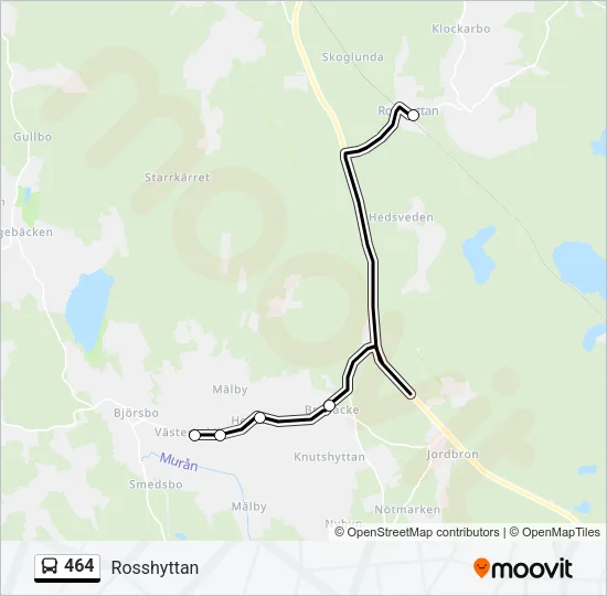 464 Bus Line Map