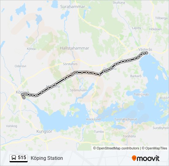 515 bus Line Map