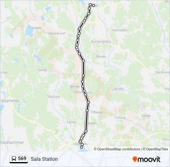569 bus Line Map
