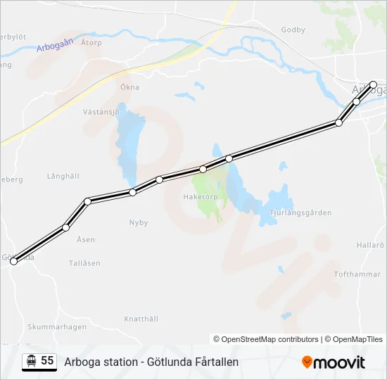 55 Cable Car Line Map