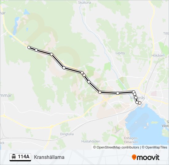 114A cable car Line Map