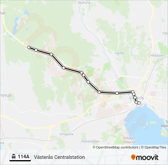 114A Cable Car Line Map
