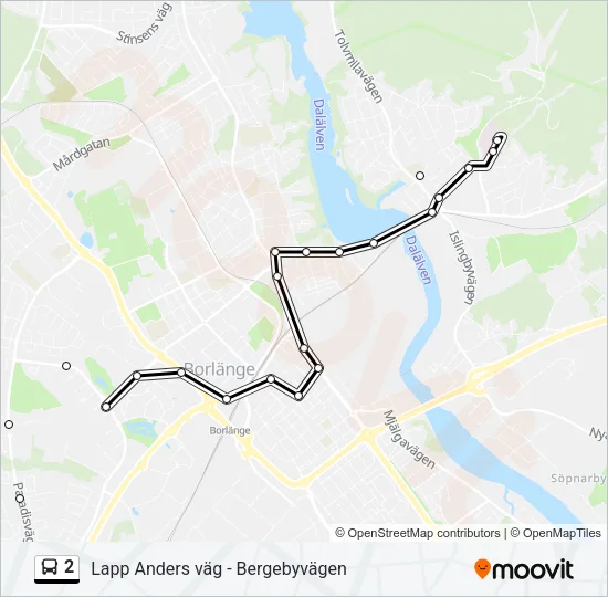 2 Bus Line Map