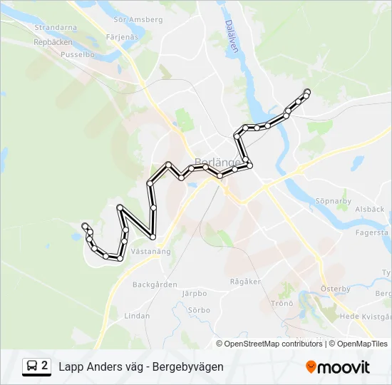 2 Bus Line Map