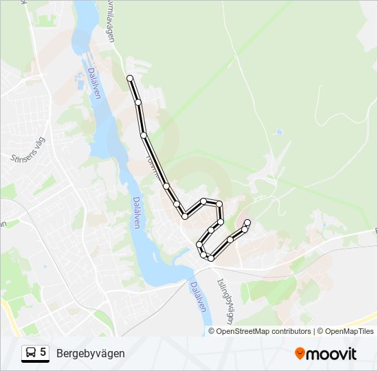 5 bus Line Map