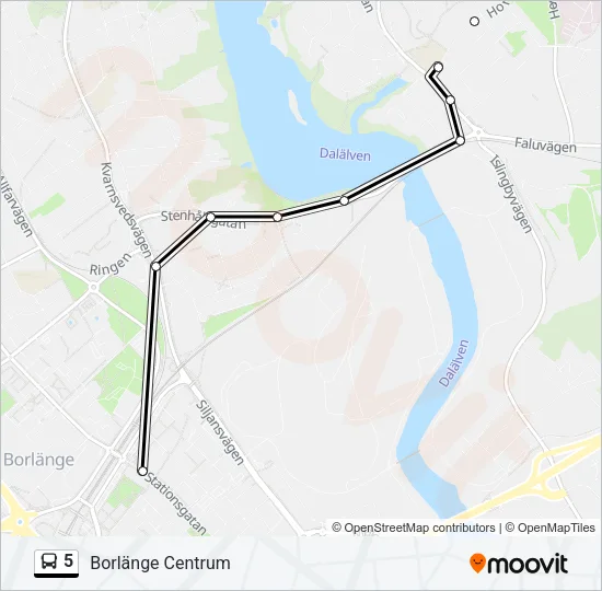 5 Bus Line Map