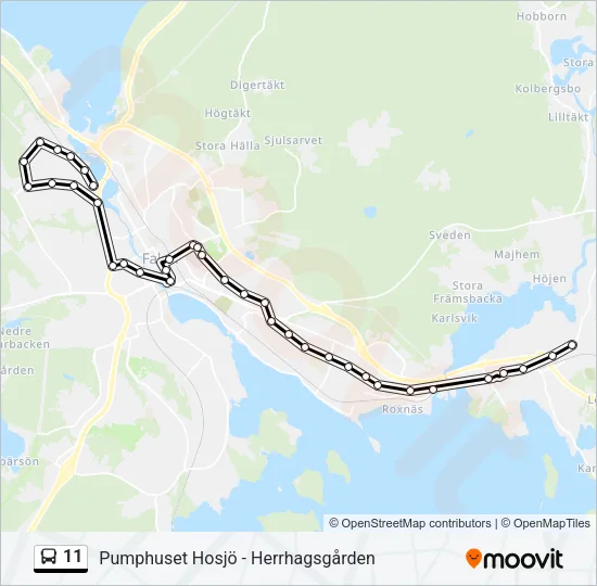 11 Bus Line Map