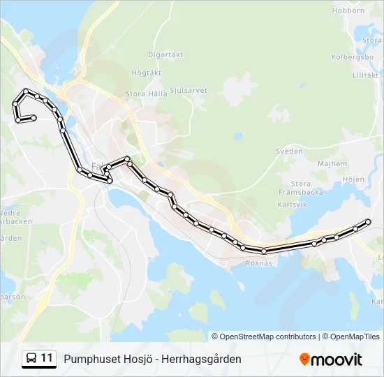 11 Bus Line Map