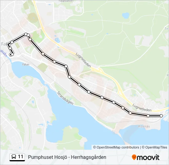 11 Bus Line Map