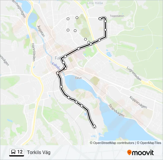 12 Bus Line Map