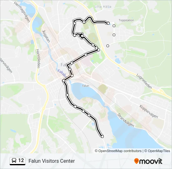 12 Bus Line Map