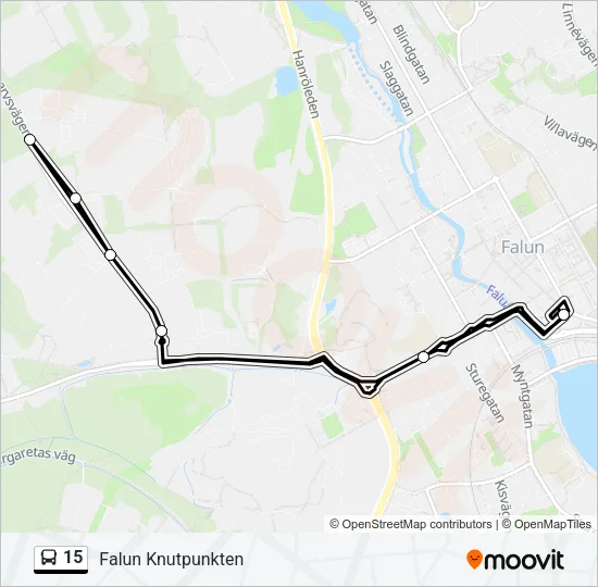 15 Bus Line Map