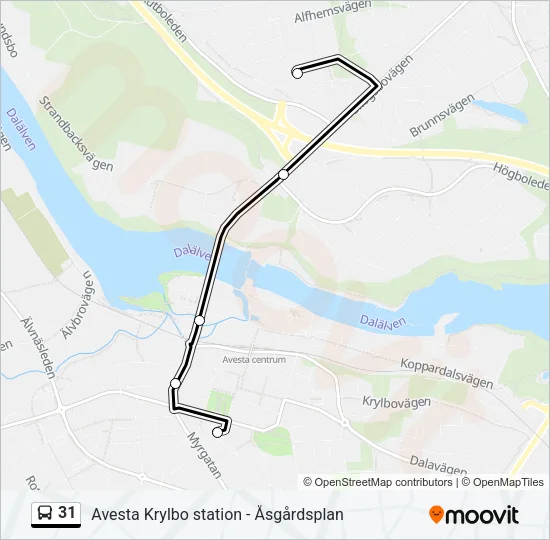 31 Bus Line Map