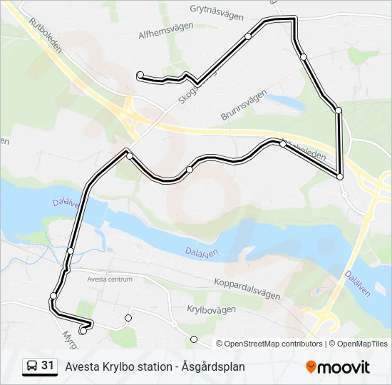 31 Bus Line Map
