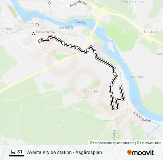 31 Bus Line Map