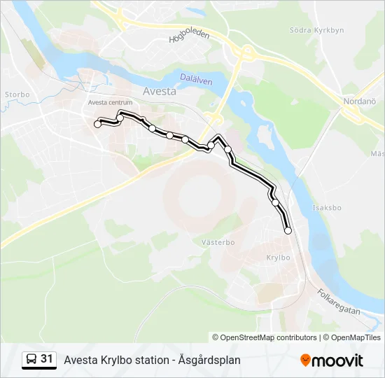 31 Bus Line Map