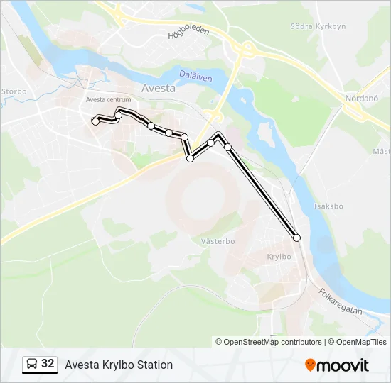 32 Bus Line Map