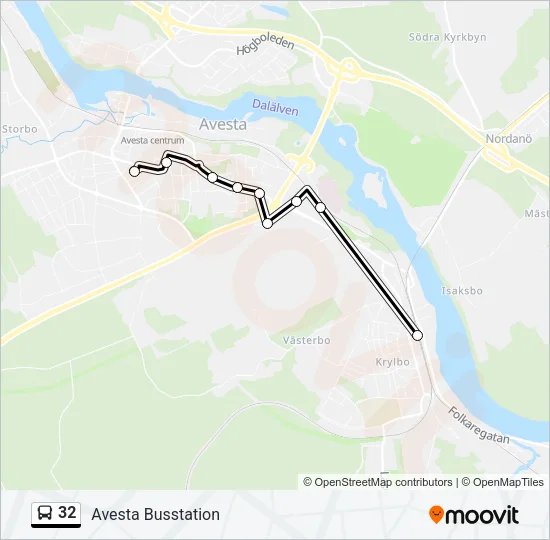 32 Bus Line Map
