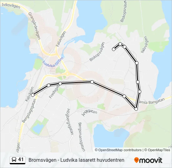 41 Bus Line Map