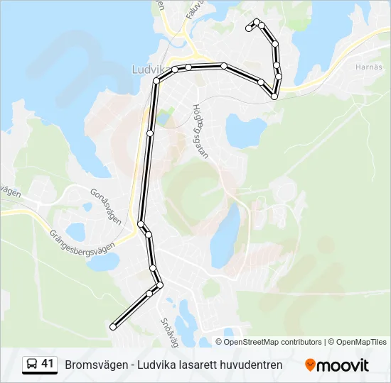 41 Bus Line Map