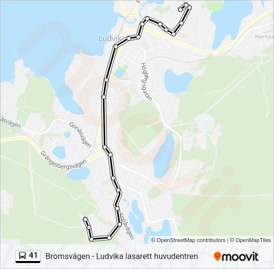 41 Bus Line Map