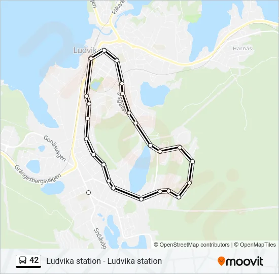 42 Bus Line Map
