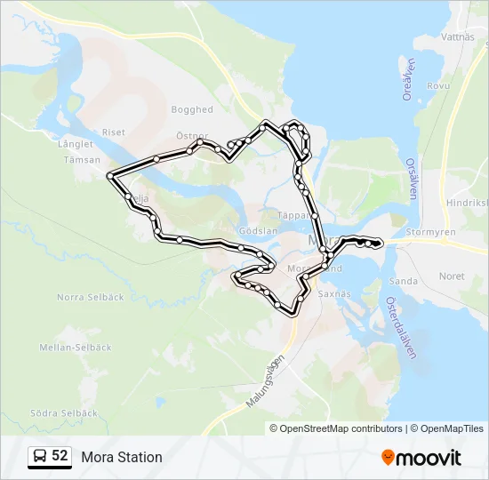 52 Bus Line Map