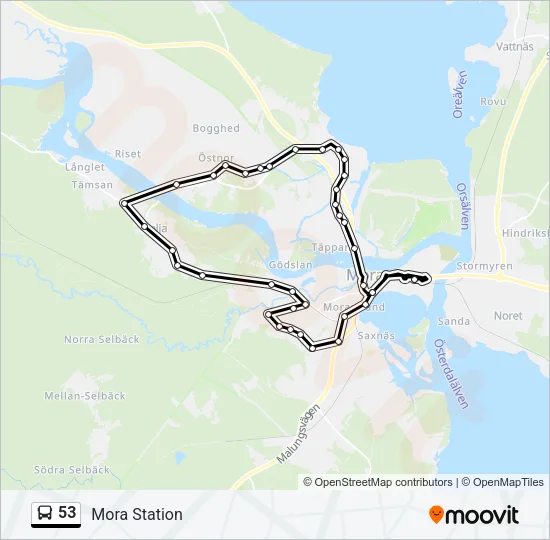 53 Bus Line Map