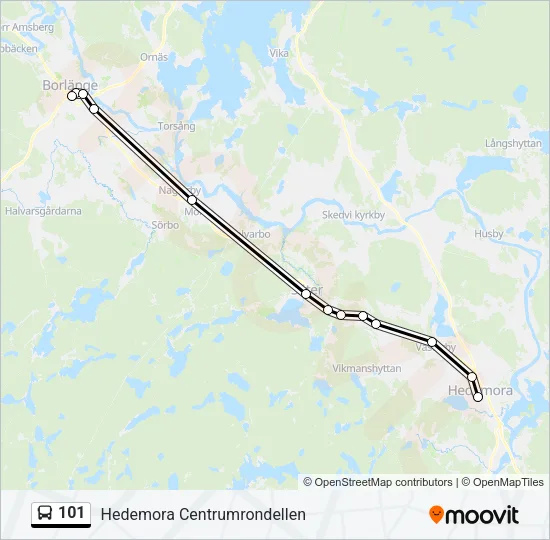 101 Bus Line Map