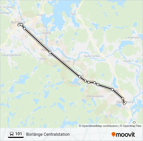 101 Bus Line Map