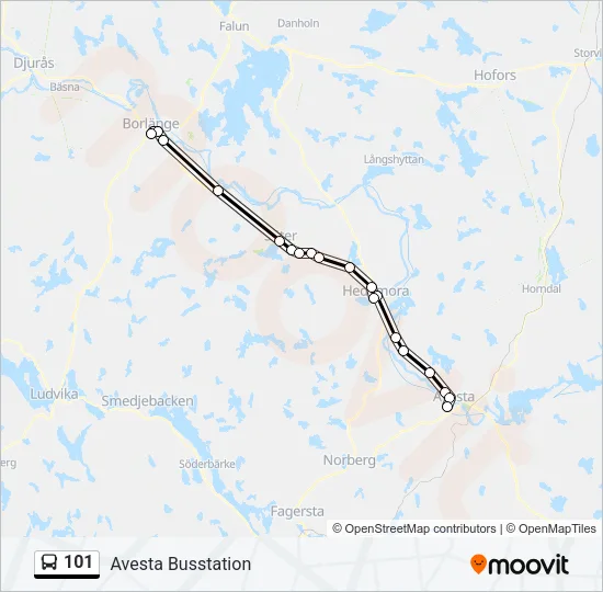 101 Bus Line Map