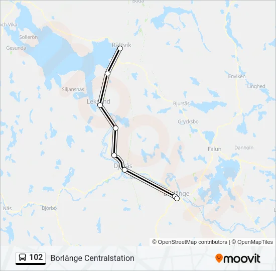 102 Bus Line Map