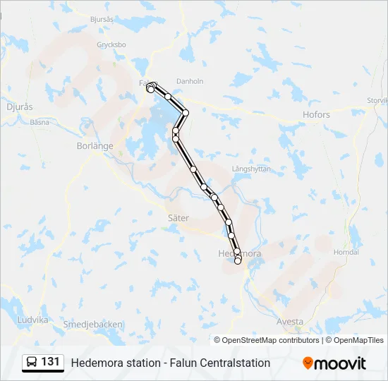 131 Bus Line Map