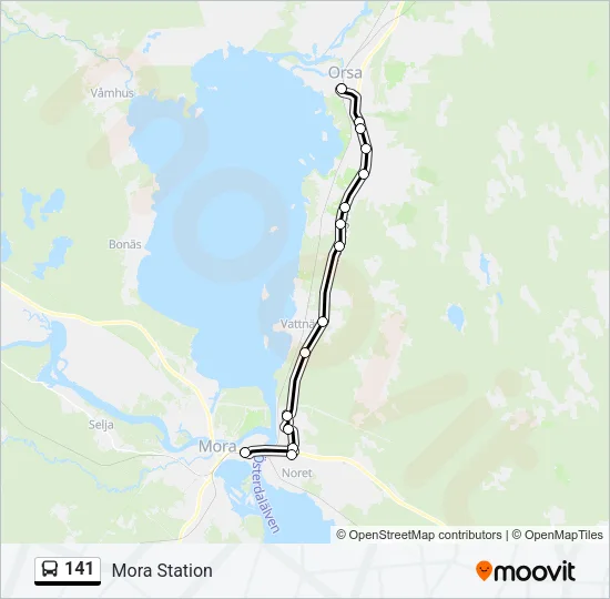 141 Bus Line Map