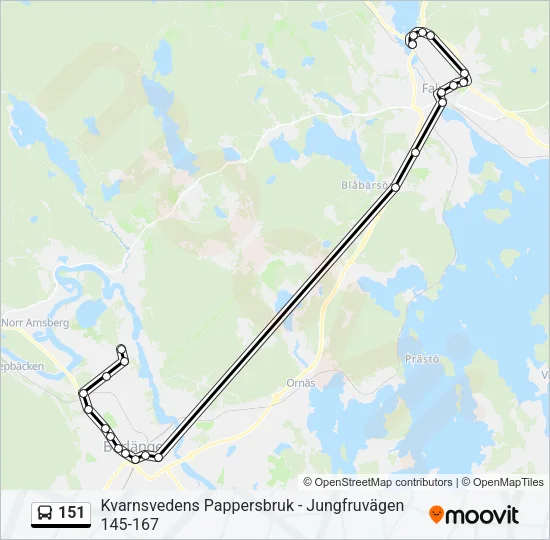 151 Bus Line Map