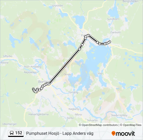 152 Bus Line Map