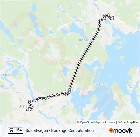 154 Bus Line Map